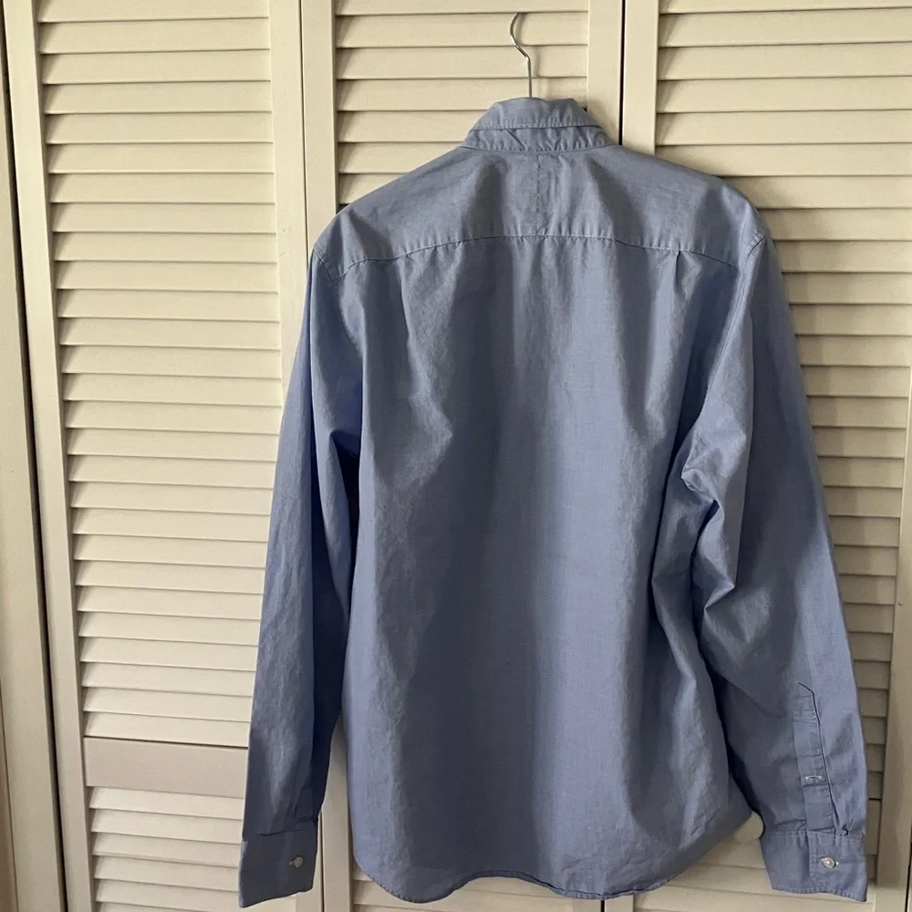 J. Crew Sky Blue Long-Sleeve Button-Down Shirt 100% Cotton
